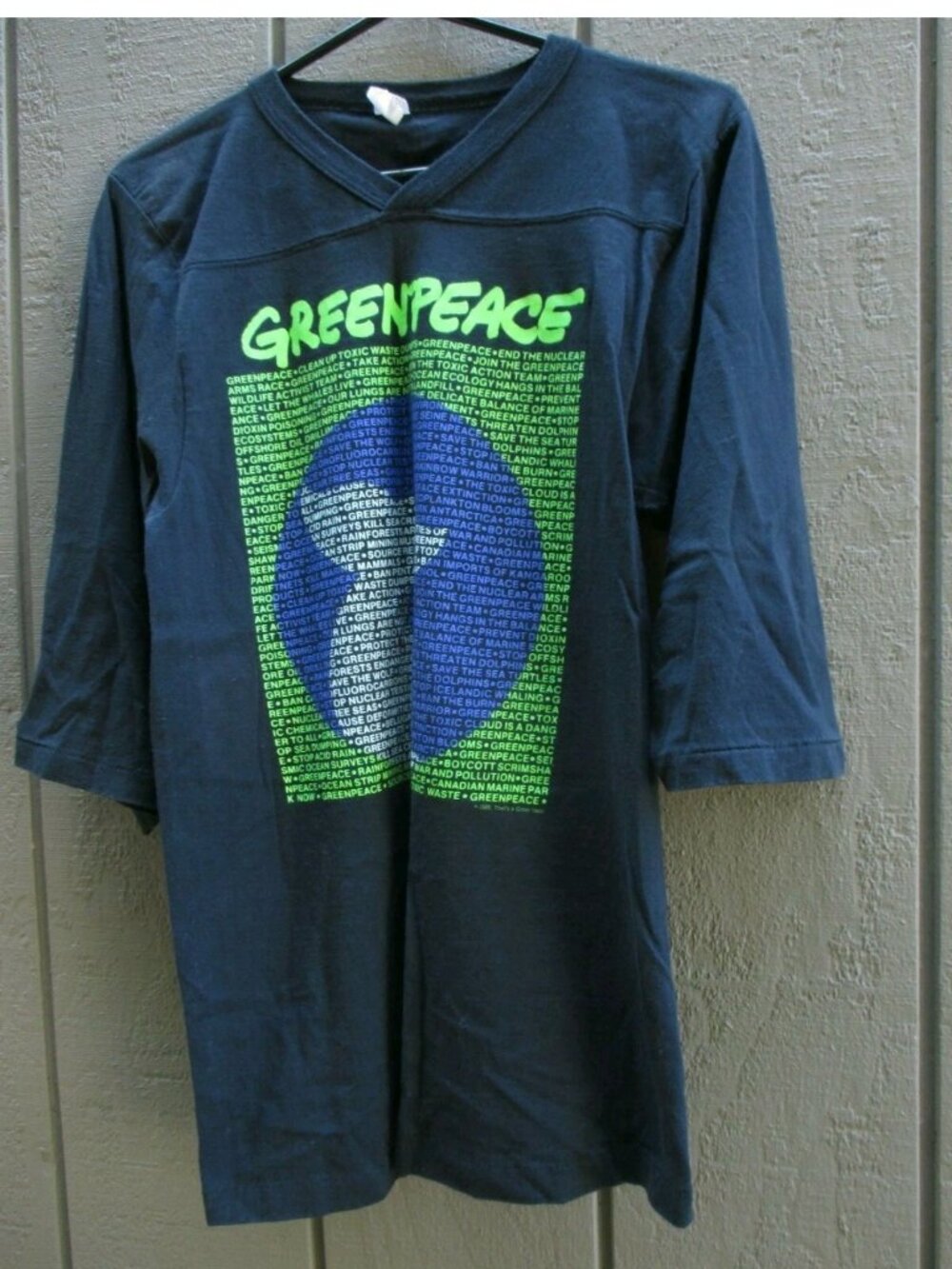 Greenpeace Vtg 1989 Black Shirt Earth First Ocean Wildlife Activist Anti Whaling
